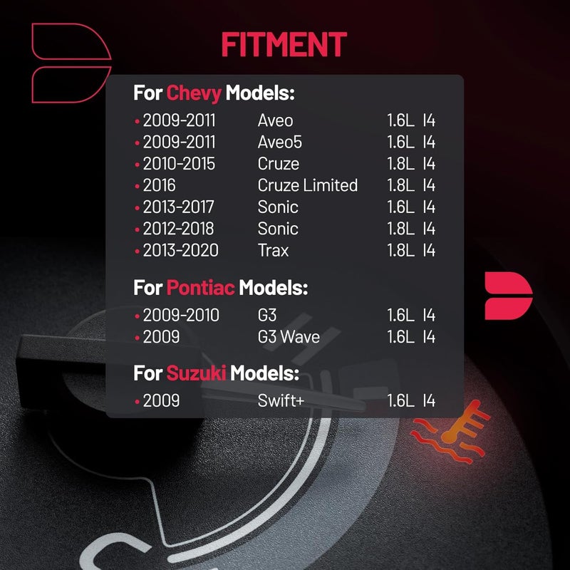 BDFHYK 96984104 Upgrade Aluminium Coolant Thermostat Housing Assembly Compatible with Chevy Aveo Aveo5 Cruze Limited Sonic Trax,Compatible with Pontiac G3 Wave,Compatible with Suzuki Swift+ 1.6L 1.8L - Image 3